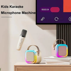 Karaoke Machine Portable 5.3 PA Speaker System with 1-2 Wireless Microphones Home Family Singing Children's Gifts