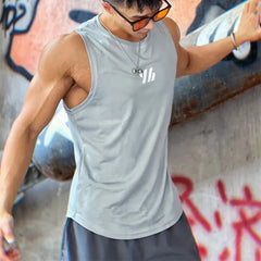 Gym singlet Vest High Quality mesh Shirt Sleeveless T-shirts Men Tank Tops basketball running Fitness Sports Vest men