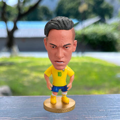 6.5cm Soccer Star Figure Mini Football Player Car Ornaments Collection Doll Star Sports Action Figures Souvenirs Toys Fans Gifts