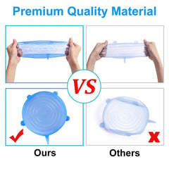 Silicone Cover Fresh-keeping Stretch Lid Reusable Airtight Cap Wrap Kitchen Accessories Refrigerator Storage