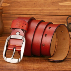 MEDYLA Men' Belt High Quality Genuine Leather Luxury Strap Classic Vintage Alloy Pin Buckle Male Belt Jeans Belt for Men SM03