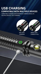 Led Torch Wolf Tooth Lamp Rod Strong Light Charging Outdoor Super Bright Multi Functional Vehicle Retractable Self Defence