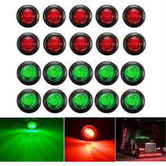 3/4" LED Side Marker Lights Clearance Front Rear  Indicators Light for Truck Car Bus Trailer Van Caravan Boat Taillight