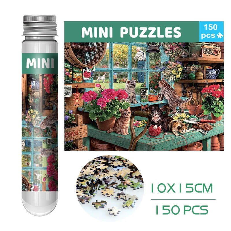 150 Pieces Mini Test Tube Puzzle Oil Painting Jigsaw Decompress Educational Toy for Adult Children Creative Puzzle Game Gift