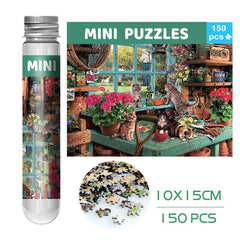 150 Pieces Mini Test Tube Puzzle Oil Painting Jigsaw Decompress Educational Toy for Adult Children Creative Puzzle Game Gift