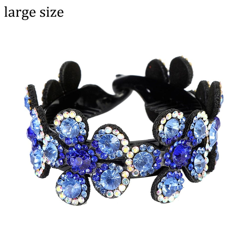 Molans Crystal Rhinestone Hair Claws for Women Flower Hair Clips Barrettes Crab Ponytail Holder Hairpins Bands Hair Accessories