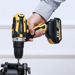 Cordless Drill Rechargeable Electric Screwdriver Lithium Battery Household Multi-function 2 Speed Power Tools