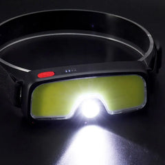 Rechargeable LED Camping COB Headlight ABS IPX5 Waterproof Head Torch Light Super Bright Built in Battery Power Display