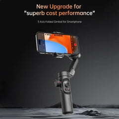 Selfie Stick Handheld Gimbal Stabiliser for Smartphone with Fill Light for iPhone Android Face Tracking Tik tok