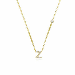 ANDYWEN 925 Sterling Silver Gold Small 26 Letters A- Z Zircon CZ Pendant Monogram Necklace Me 2020 Initial Alphabet M A Jewelry