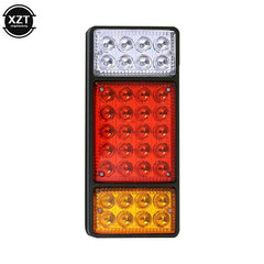 2pcs Waterproof 12V 36 LED Taillights Car 24v Truck RV Van Bus Rear Tail Trailer Lights Signal Indicator Brake Stop Reverse Lamp