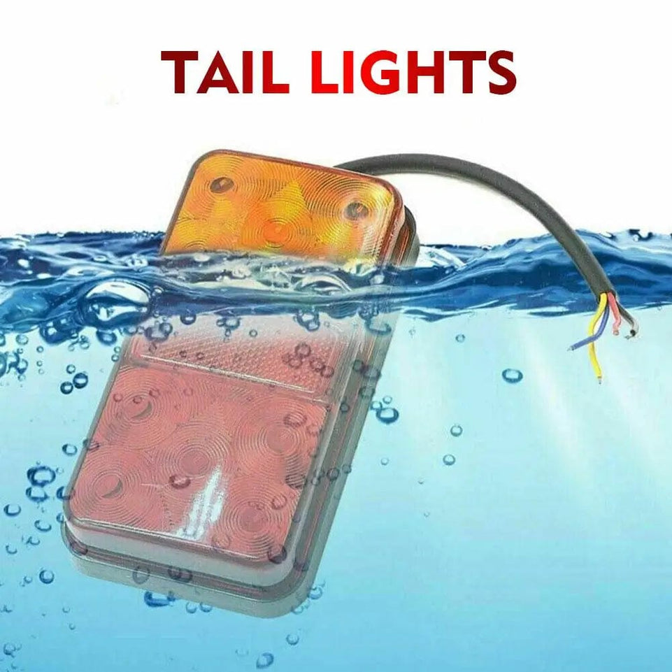 LED Tail Lights 2Pcs 12V 24V 10 Taillight Turn Signal Indicator Stop Lamp Rear Brake Light For Car Truck Trailer