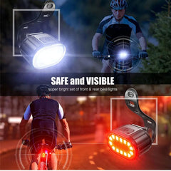 Cycling Bicycle Front Rear Light Set Bike USB Charge Headlight Light MTB Waterproof Taillight LED Lantern Bicycle Accessories