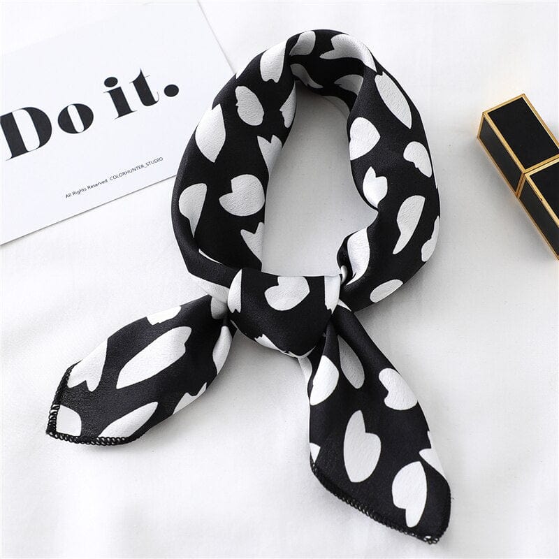 2022 New Women Silk Scarf Square Foulard Lady's Neck Hair Scarves Design Printed Head Kerchief Fashion Girl  Scarfs