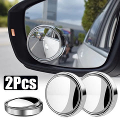 Adjustable Blind Spot Mirror 2Pcs 360 Degree Car Auxiliary Rearview Convex Mirror Round Frame Wide Angle Mirrors for Car Reverse