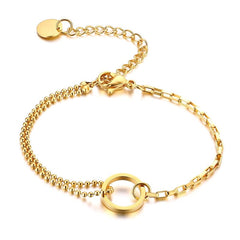 Charm Stainless Steel Snake Chain Bracelet for Women Girls Gold Color Herringbone Link Bracelet Bohemian Jewelry