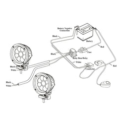 40A Car Light Wire 12v Set High Power One-Drive-Two Car Lamp Wire PureCopper Wire Group Car Spotlights Switch Wiring Group