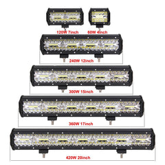 LED Led Light Bars Work Light 12V 24V Off road Spot Flood Combo LED Bar Work Light 4x4 Truck Boat SUV