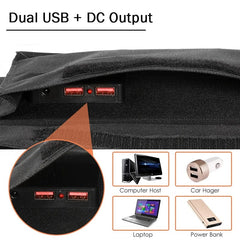 200W Solar Panel Portable Folding Bag USB+DC Output Solar Charger Outdoor Power Supply for Home Mobile Phone Power Generator