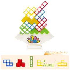 Tetra Tower Game Stacking Blocks Stack Building Blocks Balance Puzzle Board Assembly Bricks Educational Toys for Children Adults