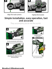 Telescope Portable Zoom HD 5000M Folding Long Distance Mini Powerful Telescope for Hunting Sports Outdoor Camping Travel