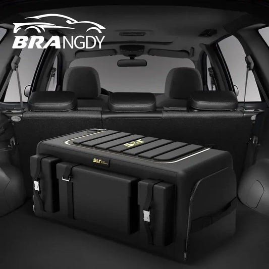 Car Trunk Storage OrganiSer With Lid Universal Car Trunk 70L Storage Box Oxford Cloth Folding