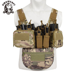 SINAIRSOFT CS Match Wargame TCM Chest Rig Airsoft Tactical Vest Military Gear Pack Magazine Pouch Holster Molle 500D Nylon Swat