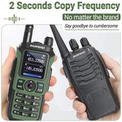 Two Way Radio UV-21 Pro V2 Wireless Copy Frequency Tri Band Powerful Waterproof Long Range UV-5R 22Pro S22 Type-C