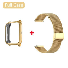 2in1 Wrist Strap for Amazfit Bip U Pro Case Correa Metal Bracelet for Amazfit GTS 4 3 2 mini Bip U Band Screen Protector Belt