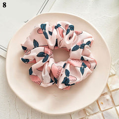 Korean Women Scrunchie Hearwear Girls Hair Tie Lady Scrunchies Ponytail Hair Female Holder Rope Pineapple Print Hair Accessories