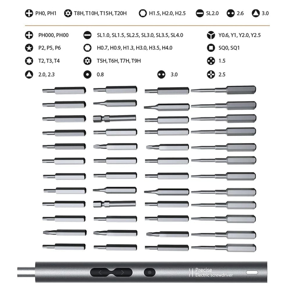 62 in 1 Electric Screwdriver Precision Sets Power Tool Rechargeable Magnetic Mini Small Bits for Xiaomi Mobile Cell Phone Repair