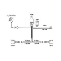 40A Car Light Wire 12v Set High Power One-Drive-Two Car Lamp Wire PureCopper Wire Group Car Spotlights Switch Wiring Group