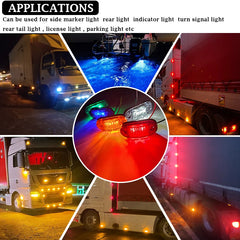 Warning Lights LEDs Diode Light Trailer luces led 24v Camion LED Side Marker Lamp 12V 24V for volvo fh Truck Accessories