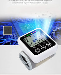 Wrist Digital Blood Pressure Monitor  English / Russian / Portuguese / Spanish Voice  Broadcast Tonometer