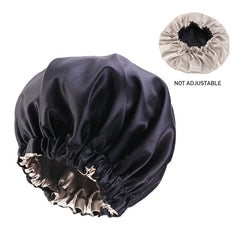 New Satin Hair Cap For Sleeping Invisible Flat Imitation Silk Round Haircare Women Headwear Ceremony Adjusting Button Night Hat