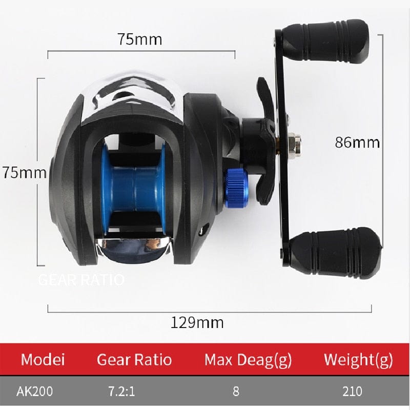 2023 New 8kg Max Drag Fishing Reel Professional Ultra Light 7.2:1 Gear Ratio Carp Baitcasting Wheel carp fishing casting reel