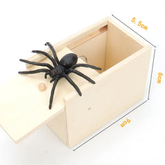 Trick Spider Funny Scare Box Wooden Hidden Box Quality Prank Wooden Scare Box Fun Game Prank Trick Friend Office Toys