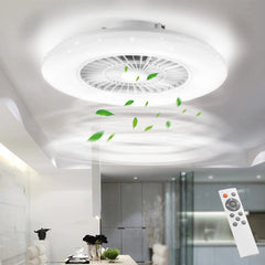 E27 Ceiling Fan 30W E27 Fitting Lighting Lamp with Remote Control for Bedroom Living Home Silent AC Fan