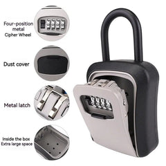 KeyBox password Extended Locking Hook Steel Wire Hanging Key Storage Waterproof Key 4 Digit Code Box free installation