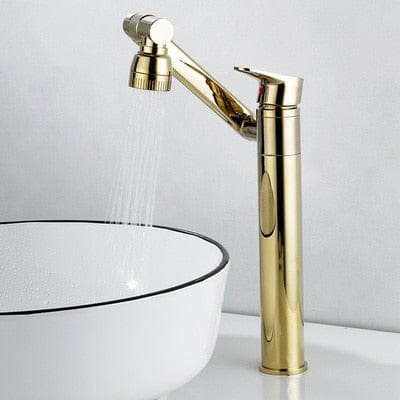 Tuqiu Multifunction Bathroom Faucet Gold Sink Faucet Hot Cold Water Mixer Crane Antique Bronze Deck Mounted Universal Water Taps