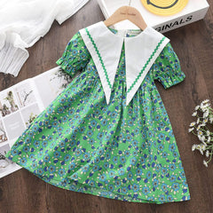 Bear Leader Girl Princess Dress New Summer Kid Girls Dress Floral Sweet Children Party Suits Butterfly Costume Children Clothing