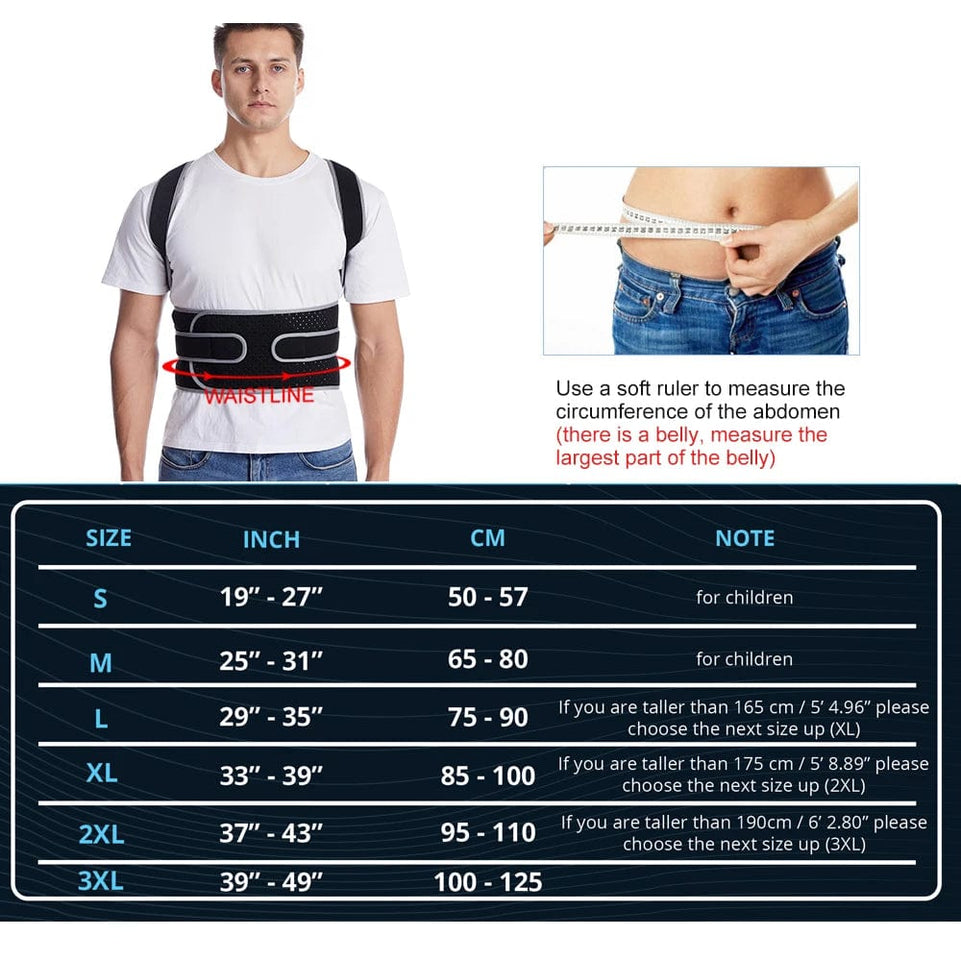 Straight Back Posture Corrector Shoulder Lumbar Brace Spine Support Belt Adjustable Corset Correction Body Improve with Plate