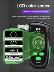 Alcohol Tester Rechargeable Digital Breath Tester Breathalyser Gas Alcohol Detector for Personal & Professional Use