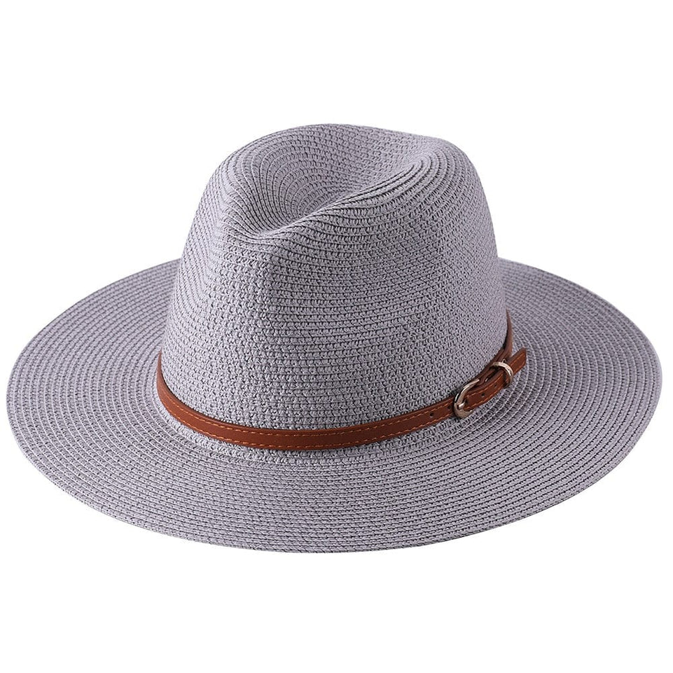 56-58-59-60CM New Natural Panama Soft Shaped Straw Hat Summer Women/Men Wide Brim Beach Sun Cap UV Protection Fedora Hat