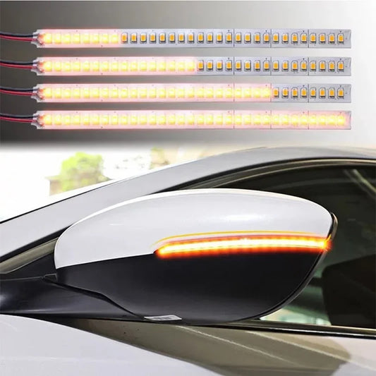 Car Mirror Indicator Lamp DRL Streamer Strip Flowing Turn Signal Lamp LED Car Light Source Turn Signals For Cars