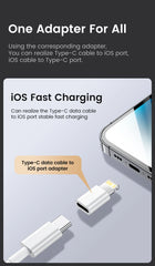 USB C Adapter for iPhone Lightning Male To Type c Adapter Female Fast Charging Converter USB Type C Male Adaptador for Ios iPad