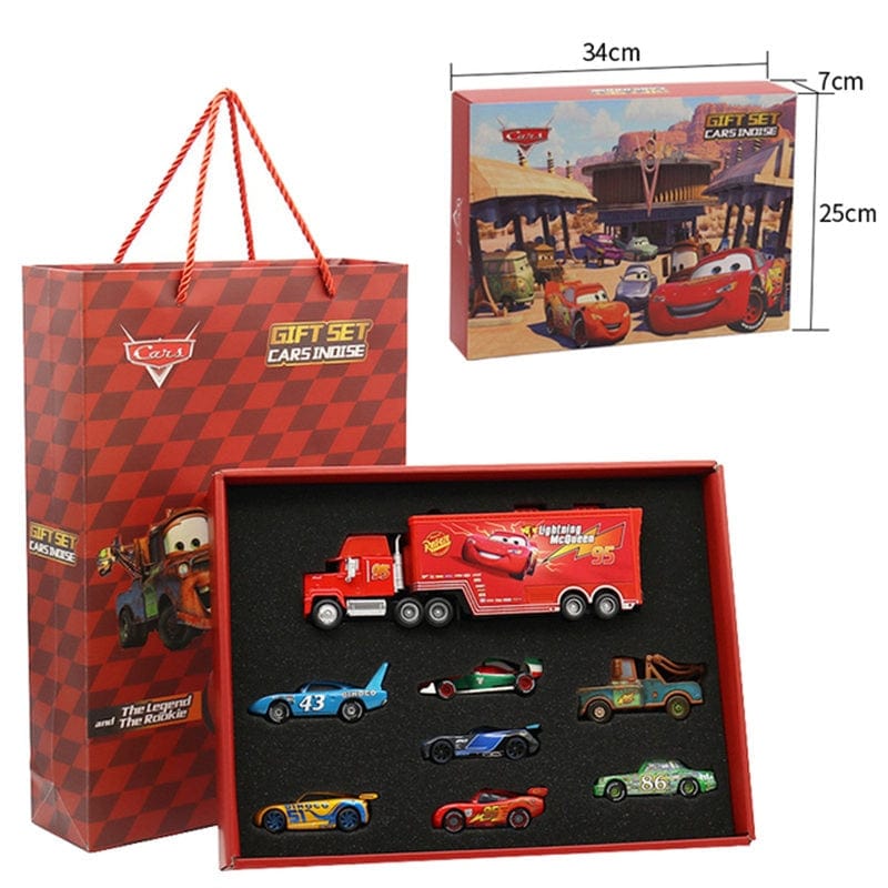 Set Disney Pixar Car 3 Lightning McQueen Jackson Storm Mack Uncle Truck 1:55 Diecast Metal Car Model Toy Boy Christmas Gift