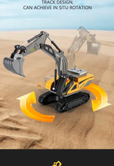 RC Excavator Dumper Car 2.4G Remote Control Engineering Vehicle Crawler Truck Bulldozer Toys for Boys Kids Christmas Gifts