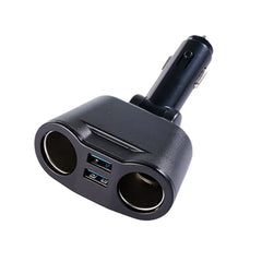 Car Cigarette Lighter 12V-24V Socket Splitter Blue Atmosphere Light PD QC3.0 2 USB Charger C Ports For Mobile Phone DVR Chargers