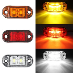 12/24V LED Side Marker Lights For Trailer Trucks Cars Waterproof Oval Side Clearance Warning Light Red Orange Lamp Led